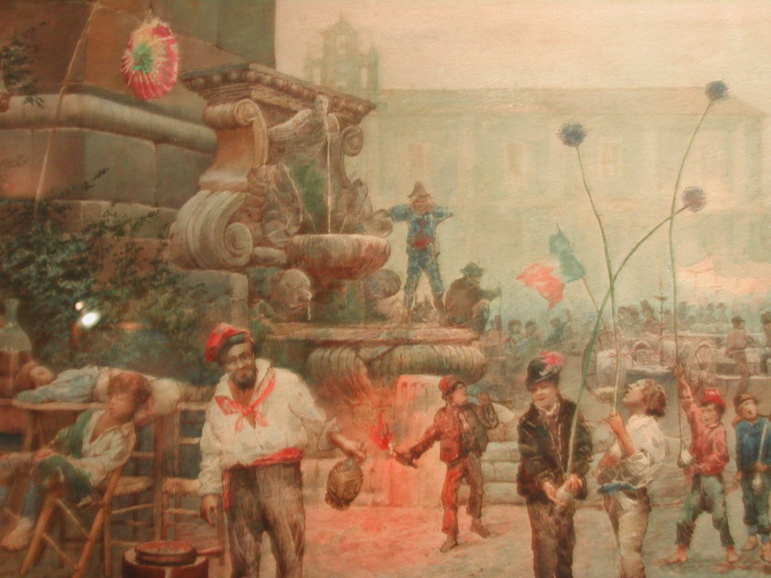 La festa romana a Tivoli, fotografia di Ettore Roesler Franz