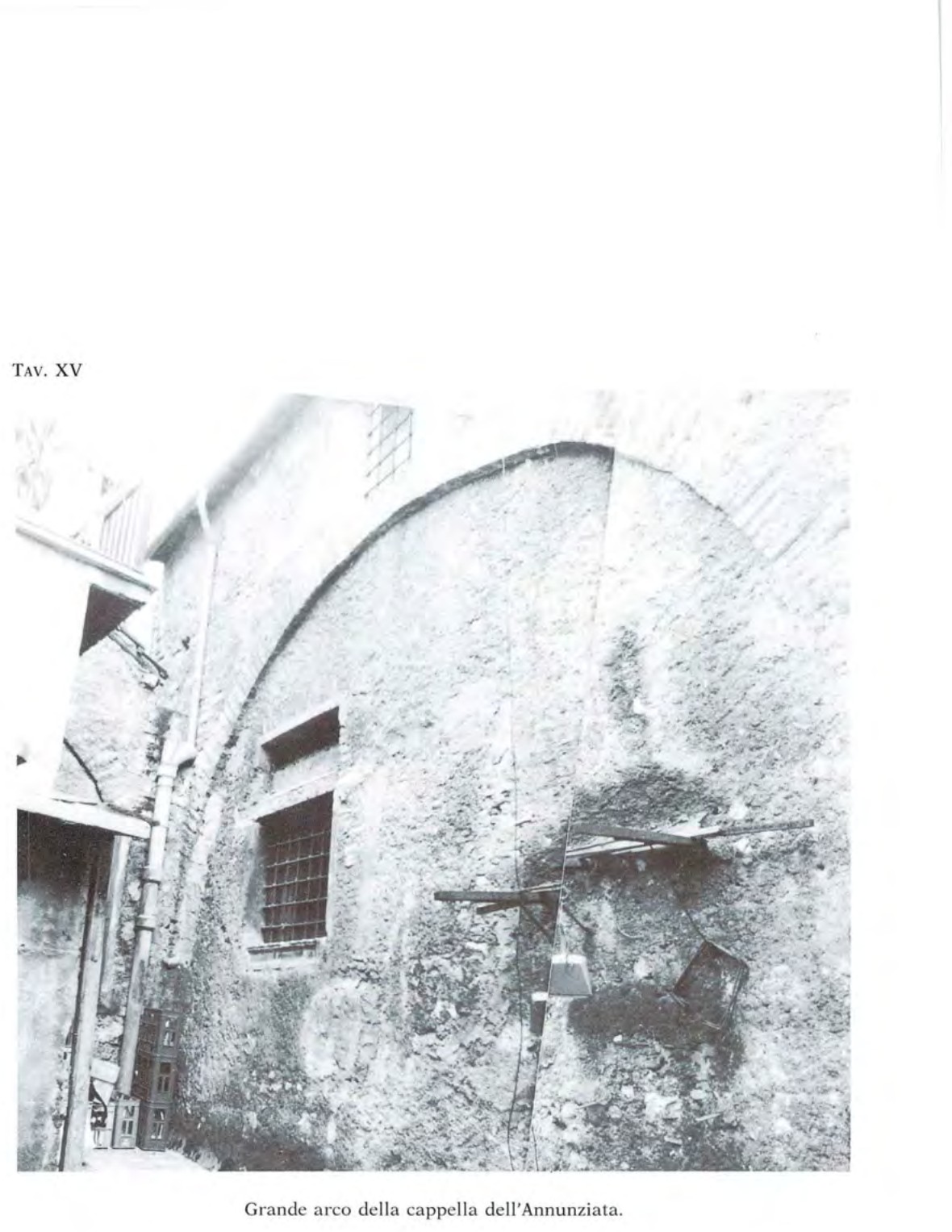 Il grande arco della Cappella dell'Annunziata